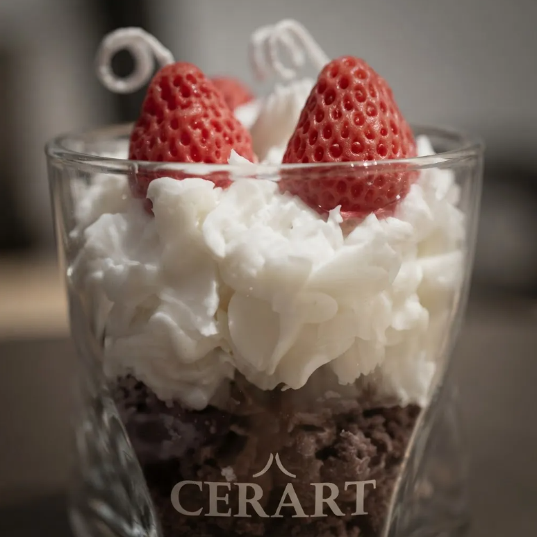 Aroma a Postre – Fresas y Rosas – Vela Aromática en Frasco 350ml